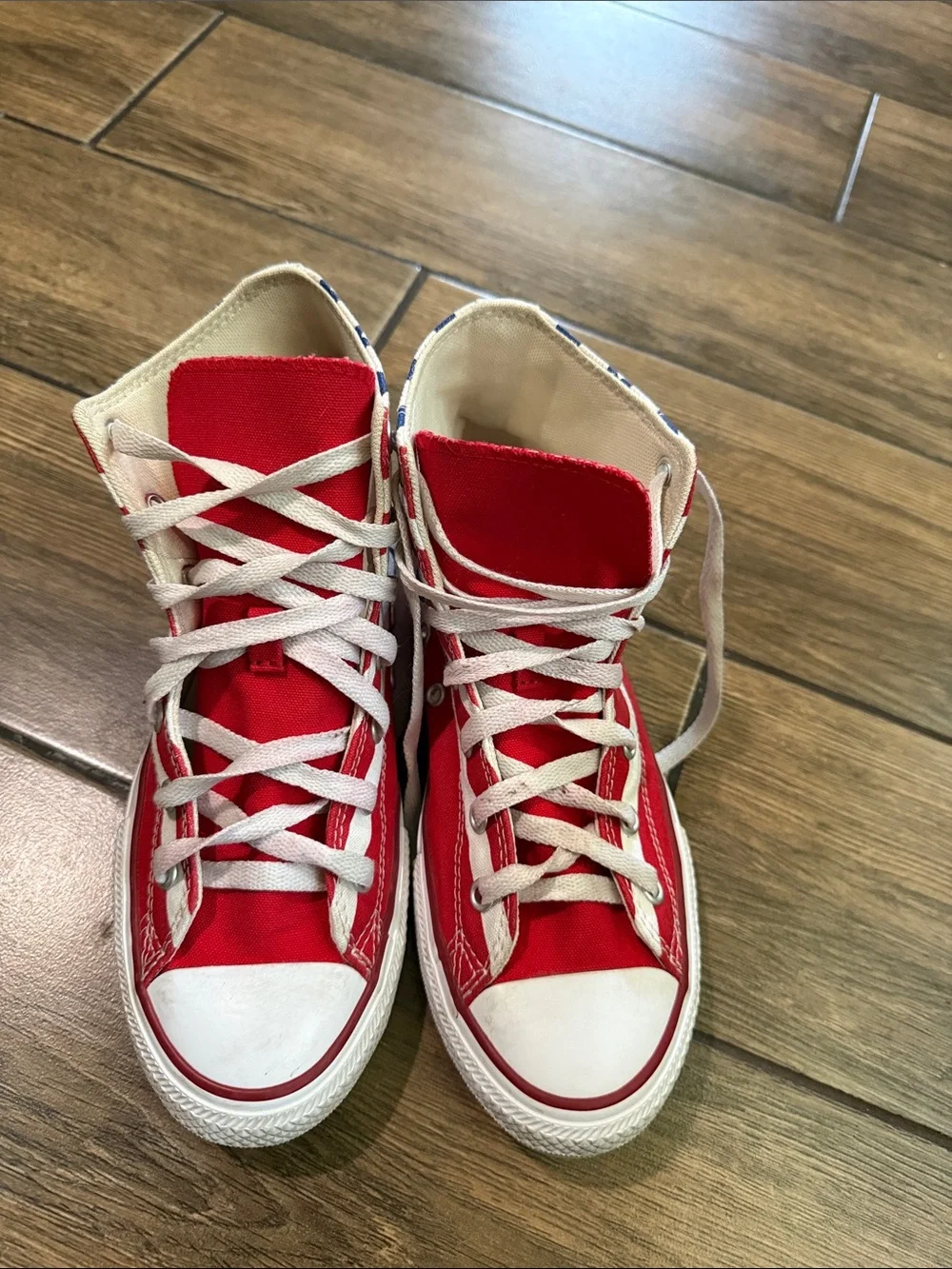 Converse Youth Kid's Unisex American Flag High Top Sneakers - Size 5